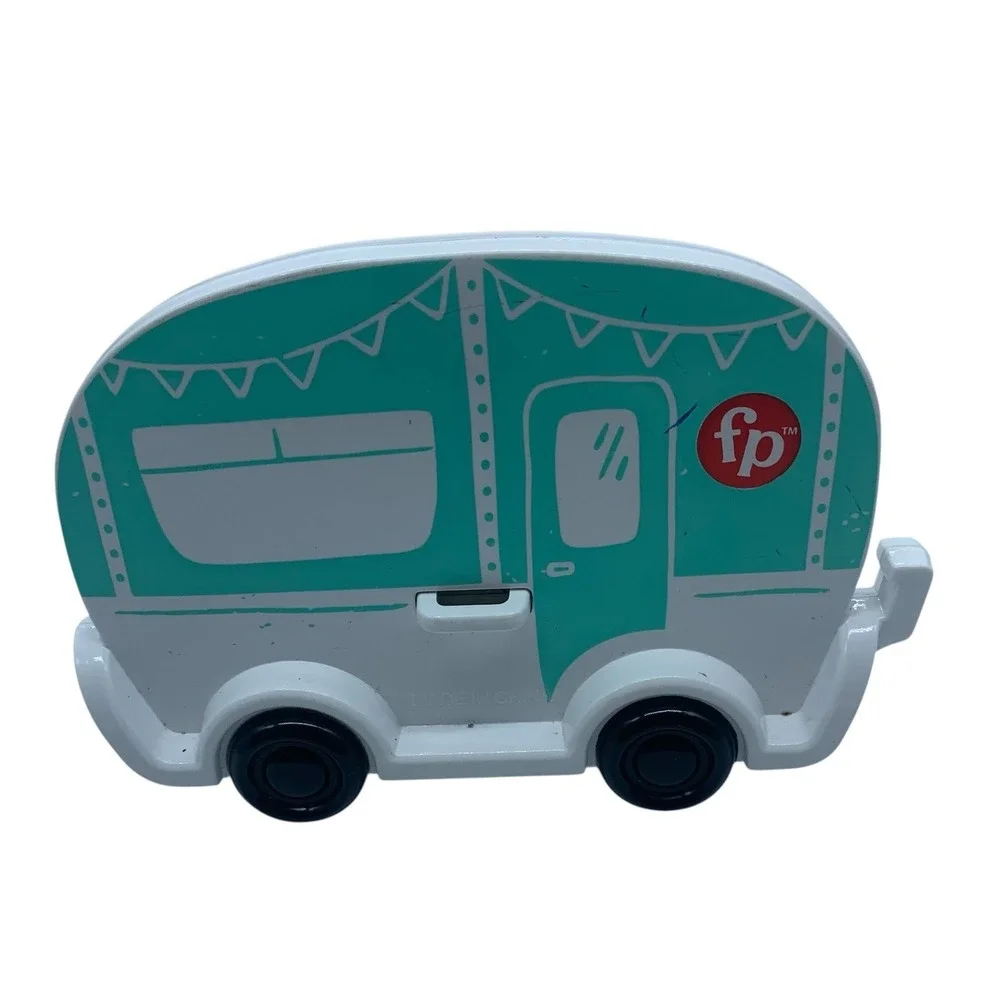 Fisher Price Replacement Activity City Gym Teal White Camper Trailer Mirror Toy